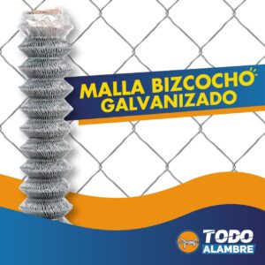 malla bizcocho galvanizada 1.2 x 25 mts